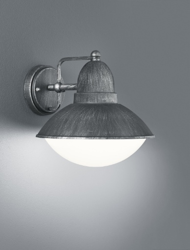 Immagine di Applique IP44 Lanterna E27 Amur Argento Anticato Trio Lighting