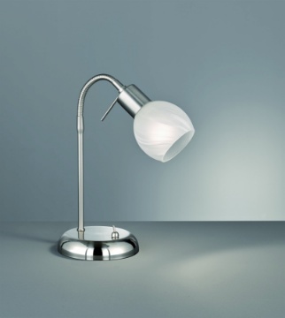 Immagine di Lumetto da Studio Nichel Flessibile Coppa Vetro Bianco 1xE14 Antibes Trio Lighting