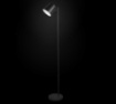 Immagine di Piantana Led Touch Dimmer 3000k Ricaricabile Blake H125 cm Nero Trio