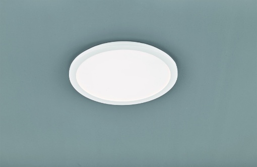 Immagine di Plafoniera Rotonda Bianca Camillus Led Switch Dimmer Integrato IP44 Ø40 cm Trio Lighting