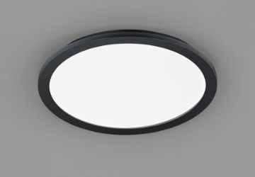 Immagine di Plafoniera Nera Camillus Led Switch Dimmer 3 Intensità IP44 Ø40 cm Trio Lighting