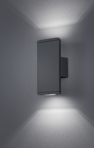 Immagine di Applique a Muro Antracite Doppio Fascio Led Colorado IP54 Trio Lighting