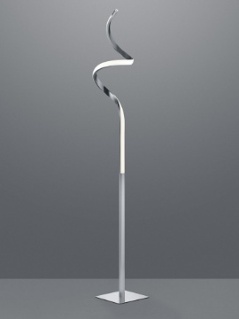 Immagine di Lampada da Terra Moderna Ricciolo Led Touch Dimmer Course H145 cm Nichel Trio Lighting