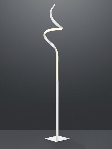 Immagine di Piantana Ricciolo Led Touch Dimmer Course H145 cm Bianco Trio Lighting