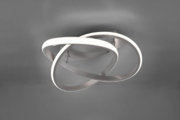 Immagine di Plafoniera Course Nichel Spirale Led Switch Dimmer Ø45 cm Trio Lighting