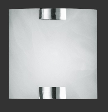 Immagine di Applique Marta Cromo Vetro Bianco Sabbiato 20x20 cm Trio Lighting