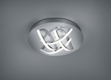Immagine di Plafoniera Rotonda Cromo Dolly Led Dimmer 3 Intensità Ø32 cm Trio Lighting