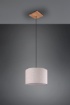 Immagine di Sospensione Nichel Anticato Elmau con Paralume Sabbia Ø35 cm Trio Lighting