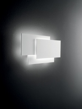 Immagine di Applique Decorativa Bianca Squadrata Luce Indiretta Led 3000k Perenz Dip