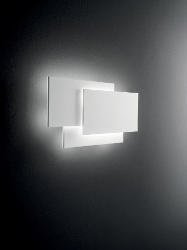 Immagine di Applique Decorativa Bianca Squadrata Luce Indiretta Led 3000k Perenz Dip
