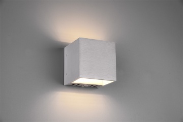Immagine di Applique Cubo Doppia Emissione Led RGBW Dimmer Figo Alluminio Tecnologia Wiz Trio Lighting