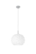 Immagine di Lampadario In Vetro Sfaccettato Bianco Lucido Meteora Perenz 6766 B 