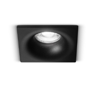 Immagine di Faretto Incasso Fisso Nero Quadrato 85 mm Oasis Perenz 6744 N