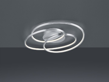 Immagine di Plafoniera Gale Anelli Nichel Led 3 Intensità Luminose Trio Lighting