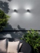 Immagine di Applique Da Esterno Totem Cubo Bianco Led Gx53 Biemissione IP54 Perenz