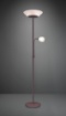 Immagine di Piantana Ruggine Con Vetro Bianco e Luce da Lettura Gerry Trio Lighting