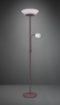 Immagine di Piantana Ruggine Con Vetro Bianco e Luce da Lettura Gerry Trio Lighting