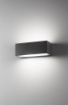 Immagine di Applique Squadrata Per Esterni 30 cm Biemissione E27 Step Grafite Perenz