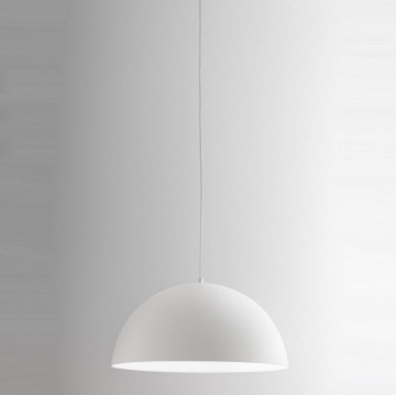 Immagine di Sospensione Cupola In Alluminio 50 cm Per Tavolo Bonella Gea Luce