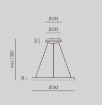 Immagine di Lampadario Led Anello 58cm Krizia Gea Luce Dimmerabile 3000k