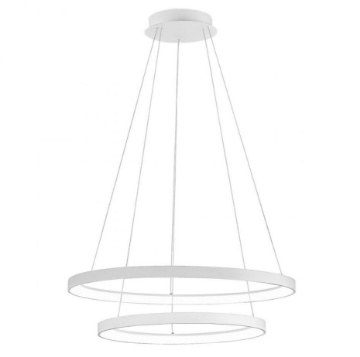 Immagine di Lampadario Soggiorno Doppio Anello Led 88w 3000k Dimmerabile Krizia Gea Luce