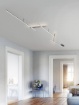 Immagine di Plafoniera Nichel Indira 5 Bacchette Orientabili Doppio Led Sopra e Sotto Switch Dimmer Trio Lighting