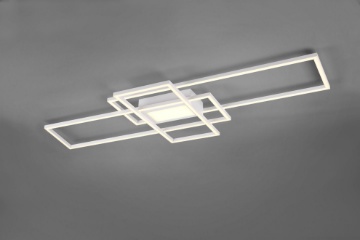 Immagine di Lampada Soffitto Rettangoli Led Cambio Colore 3000k/6500k Irvine Bianco Trio Lighting