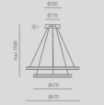 Immagine di Lampadario Moderno 2 Anelli Led 40w Dimmerabile Iole Gea Luce