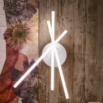 Immagine di Applique Bianca Bacchette Orientabili Led 30w 3000k o 4000k Tullia P3 Gea Luce