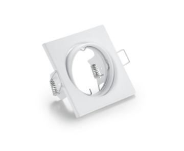 Immagine di Faretto Incasso Bianco 80mm GU10 Quadrato Orientabile Jura Trio