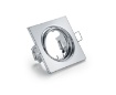 Immagine di Faretto Incasso Quadrato Cromo 80mm GU10 Orientabile Jura Trio