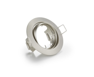 Immagine di Faretto Tondo Orientabile Nichel Per Controsoffitto Jura 83 mm Trio