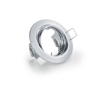 Immagine di Faretto Cromo da Incasso Orientabile Jura 83 mm Trio