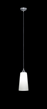 Immagine di Piccola Sospensione da Penisola Koni Paralume Vetro Bianco 1xE27 Ø15 cm Trio Lighting