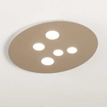 Immagine di Plafoniera Moderna Ovale 5 Luci Led Gx53 Luna P/M Gea Luce