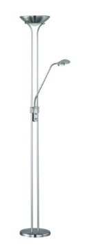 Immagine di Piantana Spock Led Dimmer Orientabile con Spot da Lettura Nichel Trio Lighting