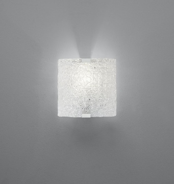 Immagine di Applique Quadrata Sweety 1xE14 Nichel e Acrilico Trasparente Trio Lighting