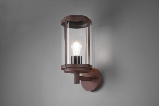 Immagine di Applique Lanterna IP44 Tanaro Ruggine H32 cm Trio Lighting