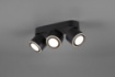 Immagine di Plafone 3 Spot Led Doppia Emissione L27 cm Taurus Nero Trio Lighting