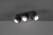 Immagine di Plafone 3 Spot Led Doppia Emissione L27 cm Taurus Nero Trio Lighting