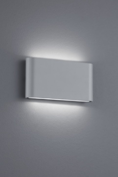 Immagine di Applique Rettangolare Thames II Led Doppia Emissione IP54 Alluminio L17 cm Trio Lighting