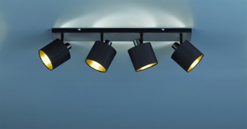 Immagine di Faretto Tommy 4xE14 Spot Nero L70 cm Trio Lighting