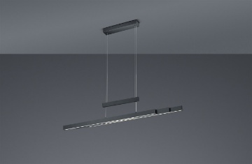 Immagine di Sospensione Nera Estendibile Trajan Led Touch Dimmer Cambio Colore Trio Lighting