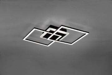 Immagine di Plafoniera Venida Doppio Quadrato Nero Led Switch Dimmer 3 Intensità Trio Lighting