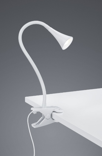 Lampada da Scrivania Led Viper Bianco Con Pinza H35 cm Trio Lighting