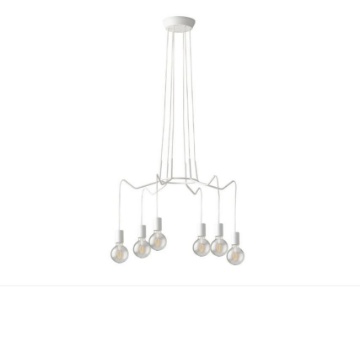 Immagine di Lampadario Ragno 6 Luci Pendenti Bianco Moderno Habitat Fan Europe