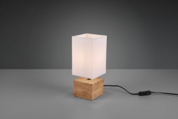 Immagine di Lampada Tavolo Woody Base Quadrata Legno 1xE14 Trio Lighting