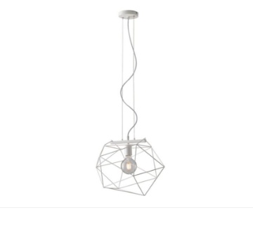 Immagine di Lampadario Moderno Gabbia In Metallo Bianco Abraxas Fan Europe