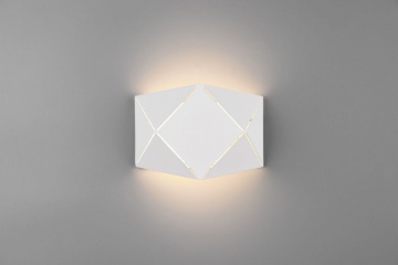 Immagine di Applique Rettangolare Led Zandor Bianco Taglio Laser Trio Lighting