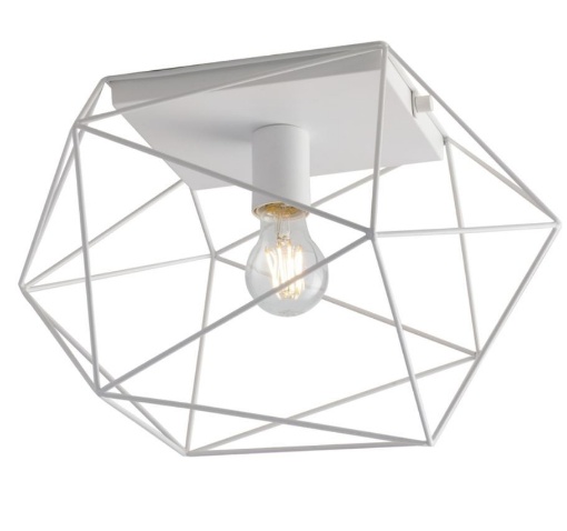 Immagine di Plafoniera Gabbia Design Geometrico Metallo Bianco Abraxas PL1 Fan Europe